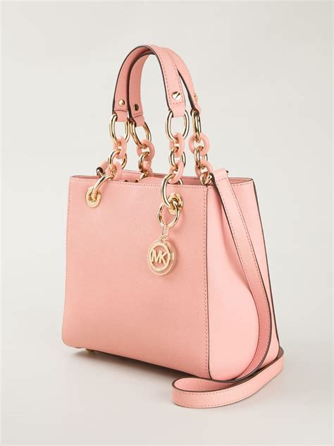 michael kors pink black bag|Michael Kors handbags pink tote.